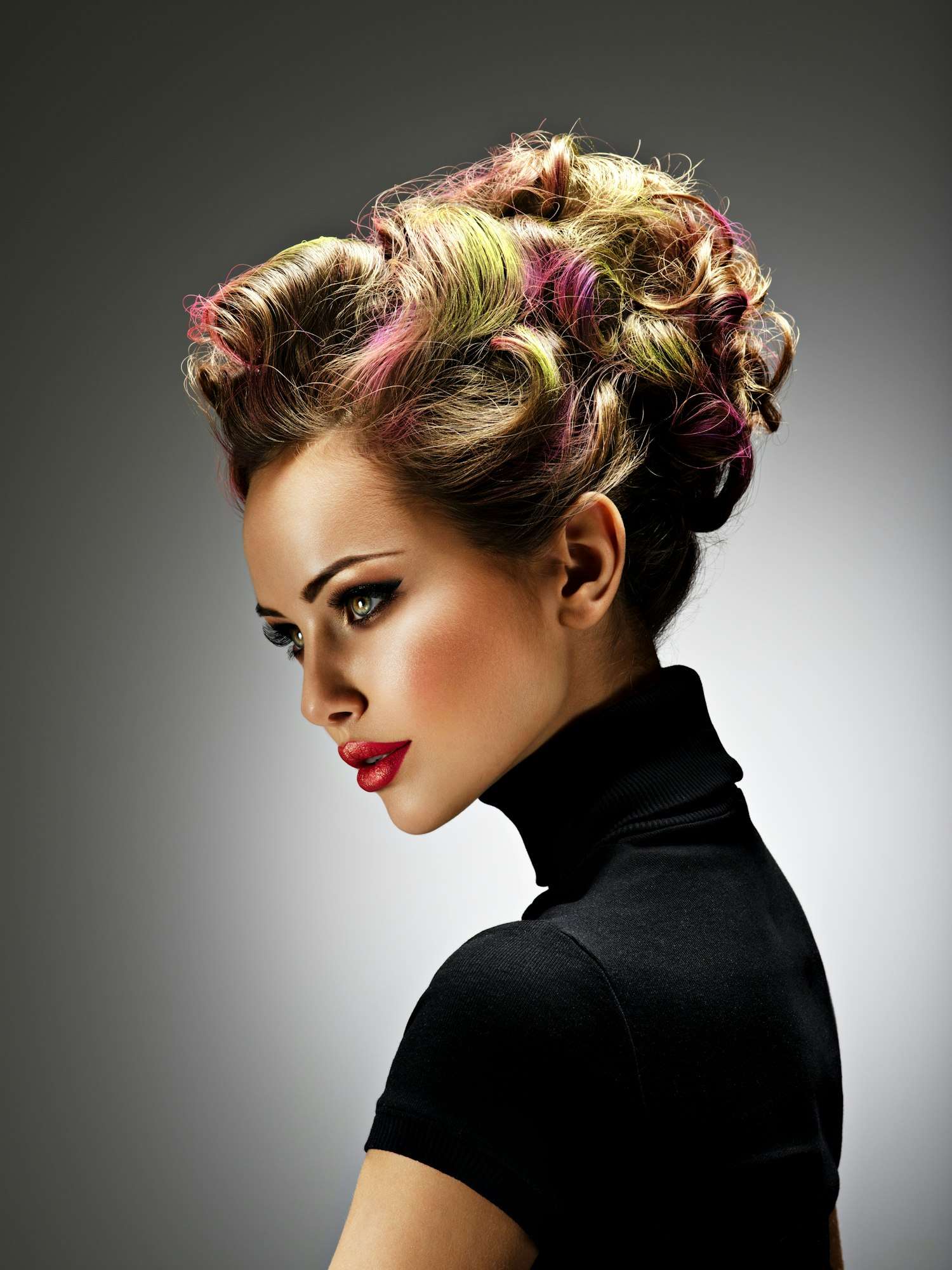 Beautiful woman with a stylish hairstyle